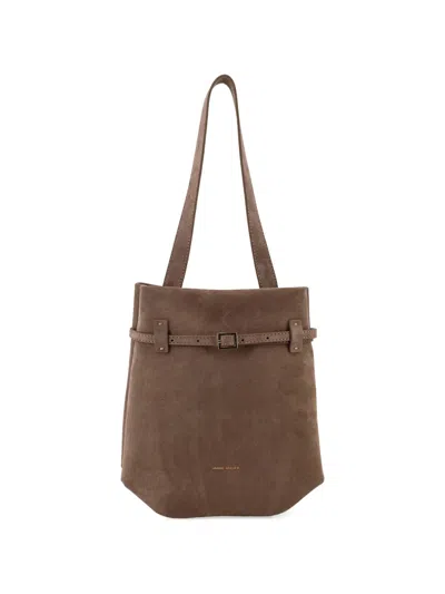 Manu Atelier Mini Du Jour Tote Bag In Brown