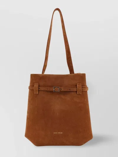 Manu Atelier Mini Everyday Suede Shoulder Bag