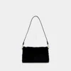 Manu Atelier Mini Prism Bag In Black Leather In Black