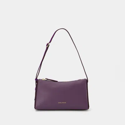Manu Atelier Mini Prisma Leather Shoulder Bag In Purple
