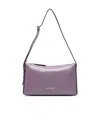 Manu Atelier Prism Mix-leather Shoulder Bag In Gray