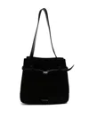 Manu Atelier Buckle Detailed Tote Bag In Schwarz