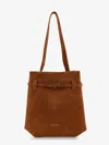 Manu Atelier Shoulder Bag Mini Tote Du Jour In Suede