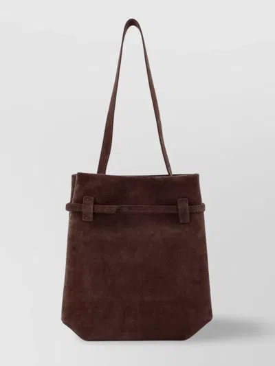 Manu Atelier Mini Tote Jour Suede Shoulder Bag