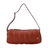 Manu Atelier Padded Cylinder Bag In Red Leather In Red