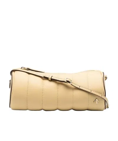 MANU ATELIER MANU ATELIER LOGO-PLAQUE PADDED SHOULDER BAG