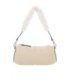Manu Atelier Quilted Cylinder Shoulder Bag In Nude