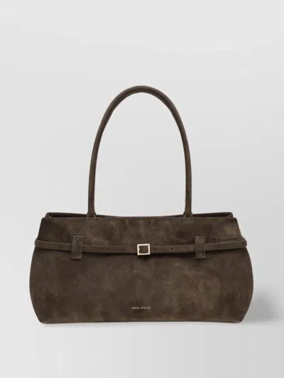 Manu Atelier Rectangular Shape Top Handles Buckle Detail Bag