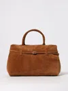 Manu Atelier Structured Suede Top Handle Tote Bag In Sand