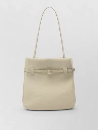 Manu Atelier Shoulder Bag Textured Finish Modern Design In Neutral