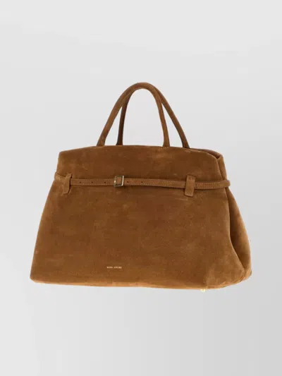 MANU ATELIER STRUCTURED SUEDE LE CAMBON 40 SHOULDER BAG