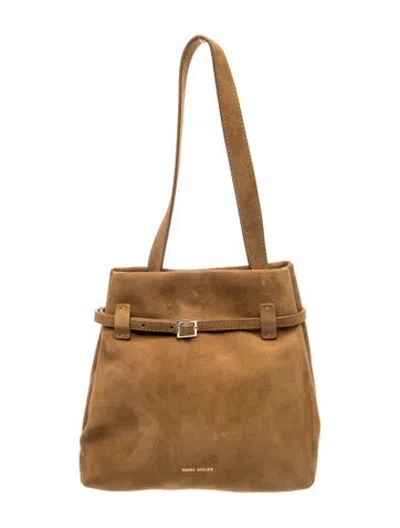 Pre-owned Manu Atelier Suede Shoulder Bag In Brown