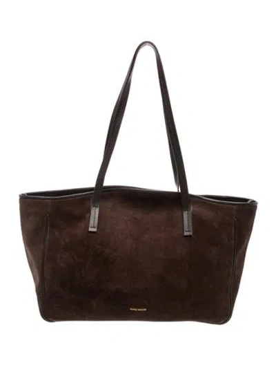 Pre-owned Manu Atelier Suede Tote In Brown
