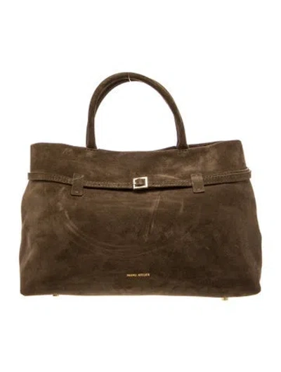 Pre-owned Manu Atelier Suede Tote In Brown