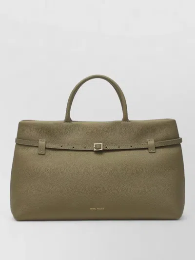 Manu Atelier Textured Tote Bag Top Handle Buckle