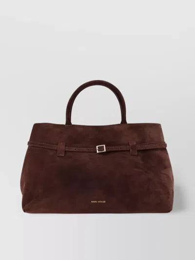 Manu Atelier The Cambon 35 Suede Shoulder Bag