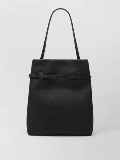 Manu Atelier Tote Bag Buckle Detail Top Handle