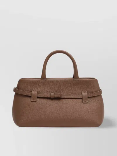 Manu Atelier Tote Bag Suede Buckle Detail