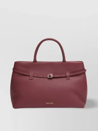 Manu Atelier Tote Bag Suede Top Handle
