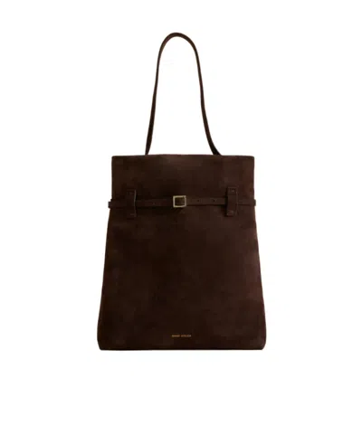 Manu Atelier Tote Du Jour Belt-detailed Tote Bag In Brown