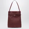 Manu Atelier Tote Du Jour Burgundy Suede Tote Bag In Black