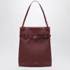 Manu Atelier Tote Du Jour Burgundy Suede Tote Bag In Black