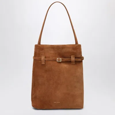 Manu Atelier Tote Du Jour Camel Suede Tote Bag
