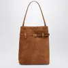 Manu Atelier Tote Du Jour Camel Suede Tote Bag In Sand
