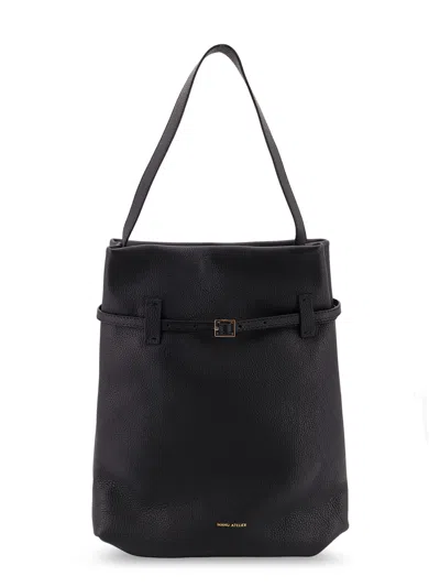 Manu Atelier Tote Du Jour Leather Shoulder Bag In Black