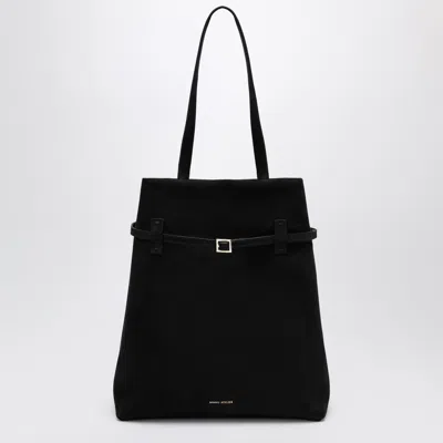 Manu Atelier Tote Du Jour Mini Suede Tote Bag In Black