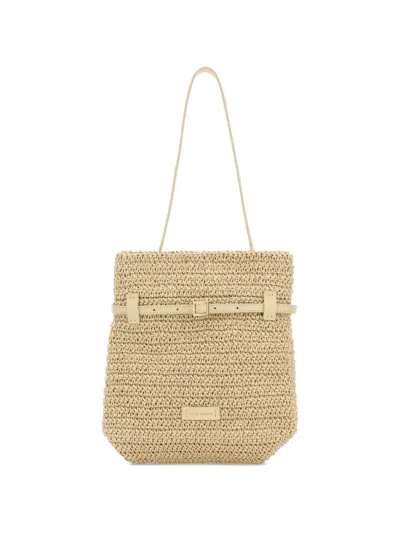 Manu Atelier Raffia Mini Tote Du Jour Shoulder Bag Ecruvanilla Borse A Mano In Neutral