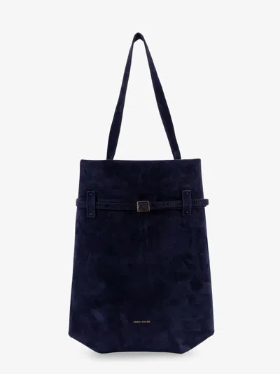 Manu Atelier Tote Du Jour Suede Shoulder Bag In Black