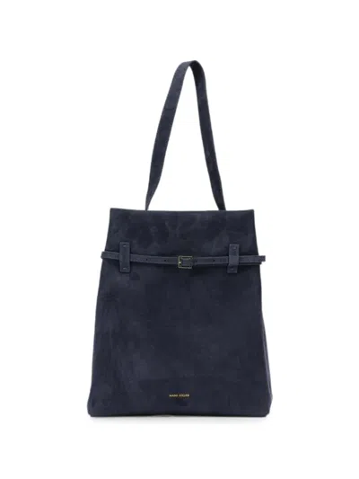 Manu Atelier Tote Du Jour Suede Tote Bag In Blue