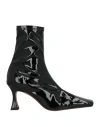 Manu Atelier Woman Ankle Boots Black Size 7 Textile Fibers In Black