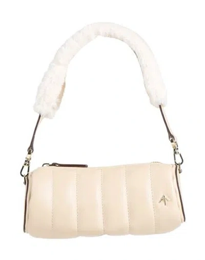 Manu Atelier Woman Handbag Beige Size - Calfskin In Sand