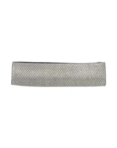 Manu Atelier Woman Handbag Silver Size - Textile Fibers, Leather