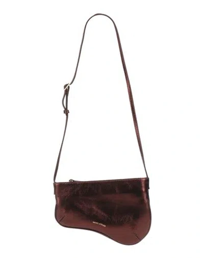 Manu Atelier Woman Shoulder Bag Bronze Size - Leather In Yellow