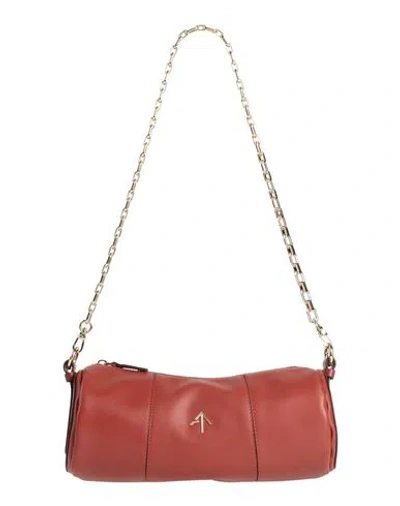 Manu Atelier Woman Shoulder Bag Rust Size - Leather In Red