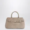 Manu Atelier Le Cambon 25 Cork Bag In Suede In Brown