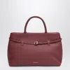 Manu Atelier Le Cambon 35 Burgundy Bag In Suede In White
