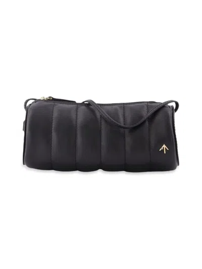 Manu Atelier Women's Cylinder Leather Padded Shoulder Bag In Black