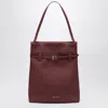 Manu Atelier Tote Du Jour Burgundy Suede Tote Bag In White
