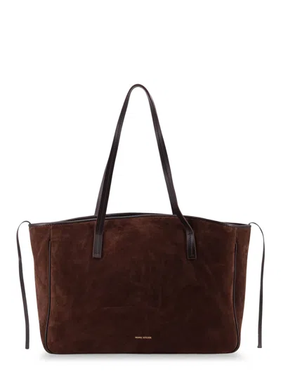 Manu Atelier Xl Du Jour Suede Shoulder Bag