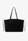 Manu Atelier Shoulder Bag Xl Du Jour In Suede In Black