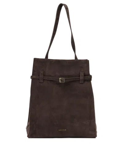 Manu Atelier Tote Bag Adjustable Strap Soft Texture In Brown
