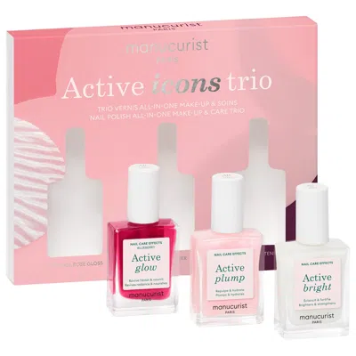 Manucurist Active Icons Trio Nail Polish Set Blueberry, Plump & Bright 3 X 0.5 Oz/15 ml