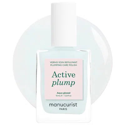 Manucurist Active Plump Aqua Glazed, Plumping & Collagen Infused Treatment Nail Polish Aqua Glazed 0.5 Oz/15 ml