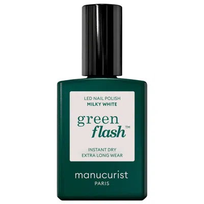 Manucurist Green Flash Led Gel Nail Polish Color, Non-toxic Nail Polish Milky White 0.5 Oz/15 ml