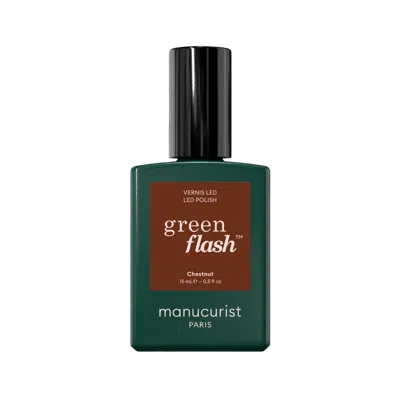 Manucurist Green Flash Led Gel Nail Polish, Non-toxic Nail Polish - Chestnut In Transparent