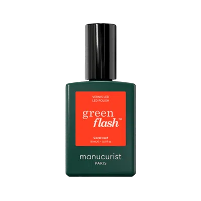 Manucurist Green Flash Led Gel Nail Polish, Non-toxic Nail Polish - Coral Reef In Transparent